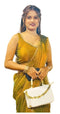 VasthrlayBoarder Unstitched Chhaavad Mustard Free Ethnic Wear