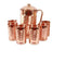 Heavy Copper Water JUG with 5 Glass