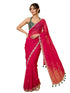 Vasthrlay Pink Georgette Embroidery Saree