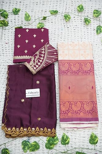 Vasthrlay South India Half And Half Saree For Womens
