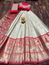 Vasthrlay Banarasi And Kanjivaram Silk Traditional Lehenga Half Saree With Unstitched Choli