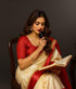 Vasthrlay Red Border White Durga Puja Gorod Bengali Saree | Pure Kanjivaram Sari Banarasi Silk Goroder Lal Par Sada Navratri Pooja Sari With Blouse