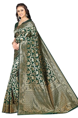 Vasthrlay Kanjivaram Banarasi Kanchipuram Wedding Saree With Blouse Piece