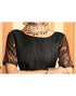 Vasthrlay Womens Jacquard Unstitched Black Saree