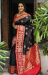 Vasthrlay Black Kanjivaram Woven Saree