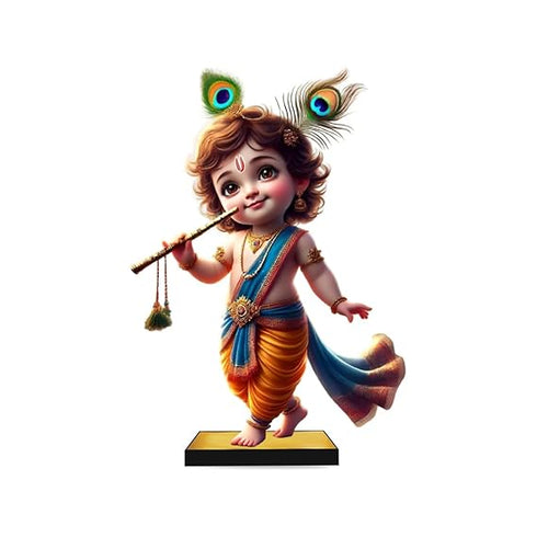 Krishna 2D Miniature Acrylic Statue – 5 Inch