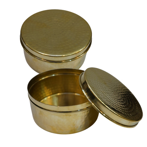 Pure Brass Container Box 558g ( Pack of 2)