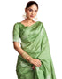 Vasthrlay Womens Kanjivaram Unstitched Dusty Pink Saree