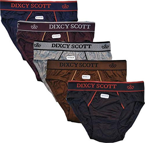 Dixcy Scott Men's Smart Designer Cotton Replay Brief Assorted Colours (5, 90(L))