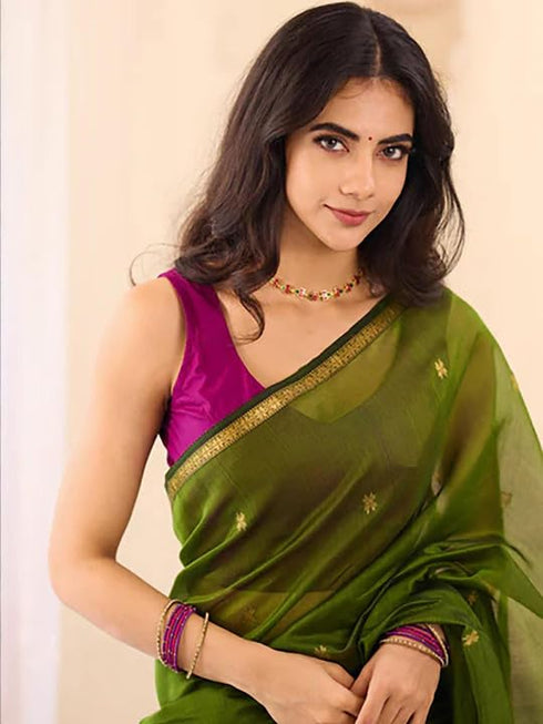 Vasthrlay Banarasi Unstitched Saree