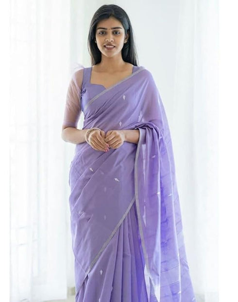 Vasthrlay Womens Jacquard Unstitched Black Saree