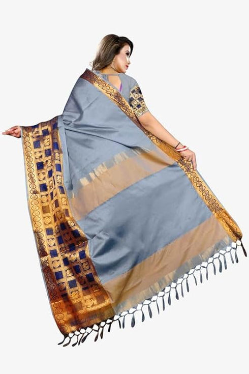 Vasthrlay Banarasi Freesize Ethnic Wear