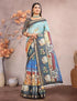 Vasthrlay Women's Cotton Kalamkari Wedding Saree With Blouse Piece