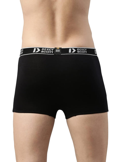 Dixcy Scott Originals Swish Trunk | Short Trunks for Men | 100% Combed Cotton | Soft, Sweat-Absorbent Waistband | C-Open Front Men's Underwear | Elasticated Leg Grip Innerwear for Man | Pack of 4