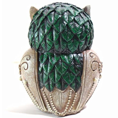 The Spiritual Living Classy Green Owl Statue for Good Luck | Feng Shui Items