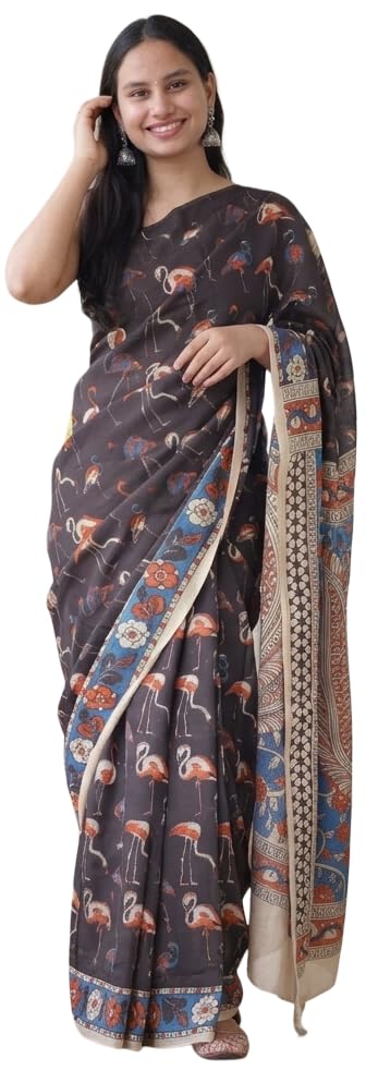 Vasthrlay Printed Flamingo Motifs Artistic