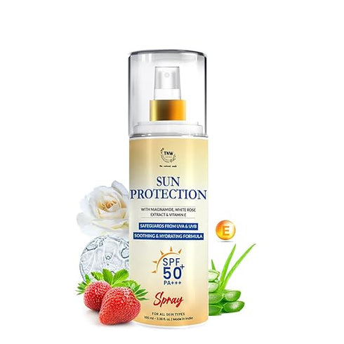 TNW-THE NATURAL WASH Sunscreen Spray SPF 50 with Niacinamide & White Rose Extract