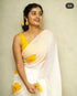 Vasthrlay White Yellow Floral Lightweight