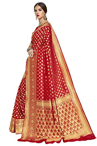 Vasthrlay Woven Pure Soft Kanjivaram Silk Saree Banarasi Style With Blouse Piece for Wedding