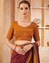 Vasthrlay Womens Printed Unstitched Mauve Saree