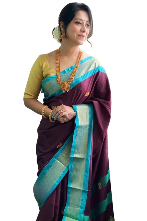 Vasthrlay Kanjivaram Lichi Blouse Ethnic Wear
