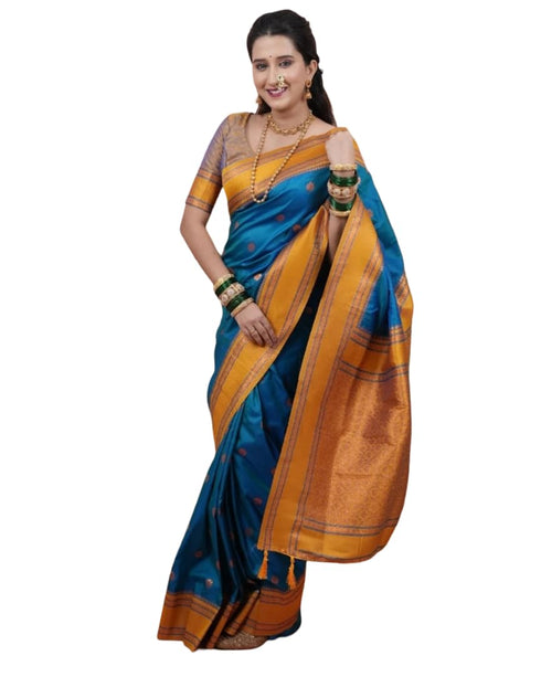 Vasthrlay Kanjivaram Jamun Red Contrast Traditional