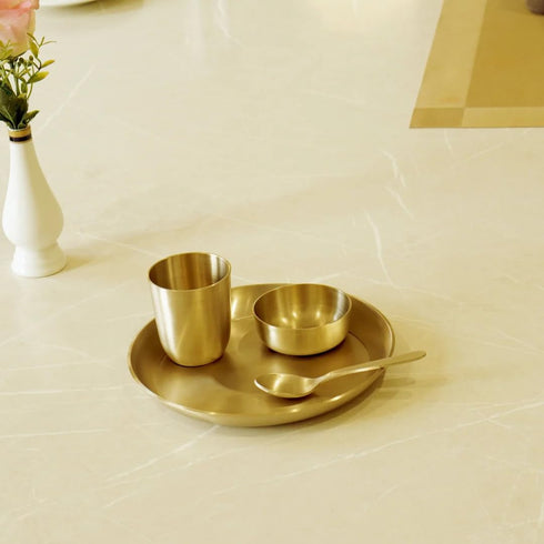 Bronze Baby Dinner Thali Set