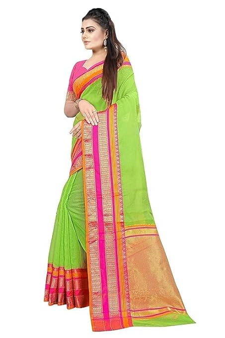 Vasthrlay Women's Cotton Premium Friendly Saree