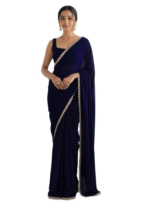 Vasthrlay Georgette Embroidery Traditional Az Ys Yuna Ethnic Wear