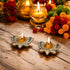 The Advitya Lotus Shaped Brass Diya for Pooja|Festive Decor Diwali Gift