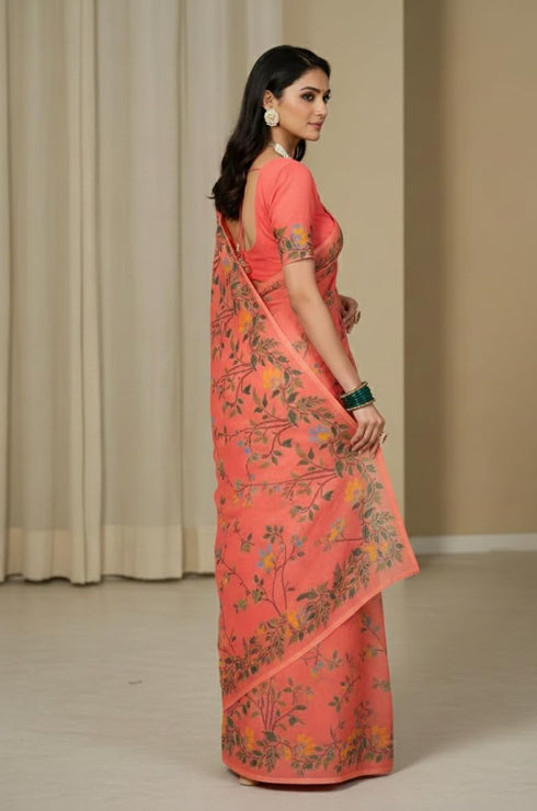 Vasthrlay Printed Kalamkari Matcching Unstitched