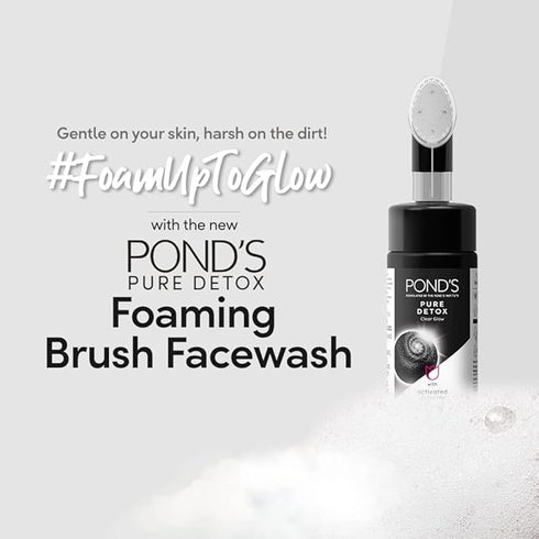 Ponds Pure Detox Foaming Brush Facewash