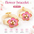 Handcrafted Floral Pearl Bracelet Premium Meenakari Work with Multicolour Stones Pink Pearl Flower Bracelet