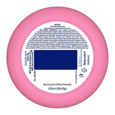 Nivea Soft Light Moisturising Cream Berry Blossom