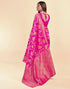 Vasthrlay Womens Jacquard Unstitched Wine Saree