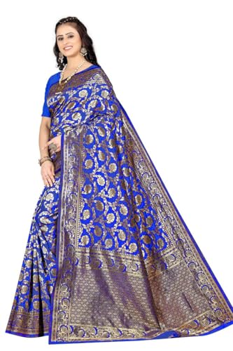 Vasthrlay Kanjivaram Banarasi Kanchipuram Wedding Saree With Blouse Piece