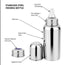 Stainless Steel Baby Feeding Milk Bottle And Feeding Bottle With Spoon