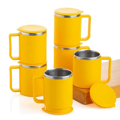 Stainless Steel Tea Cup | Coffee Mug 200 ml (Pack of 6)