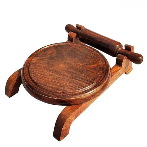 Elcom ® Handicrafts Premium Wooden Round Chakla Belan Set