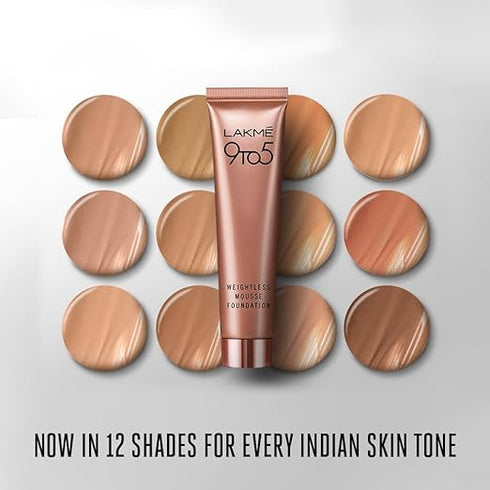 Lakme 9 To 5 Weightless Mousse Foundation | Beige Vanilla