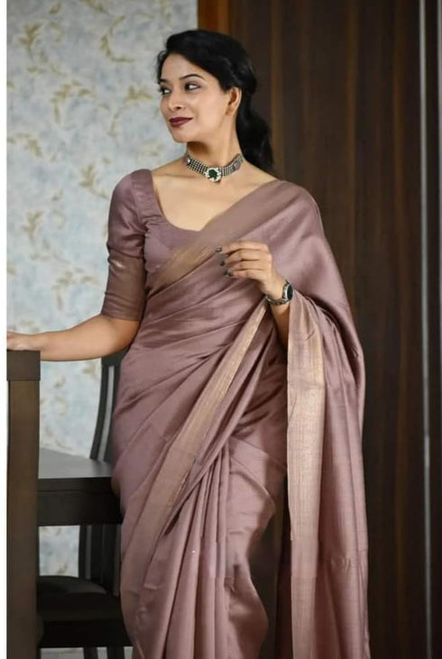 Vasthrlay Handwoven Border Unstitched Saree