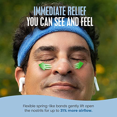 Style Make Breathe Right Extra Clear DrugFree Nasal Strips for Nasal Congestion Relief 44 Count