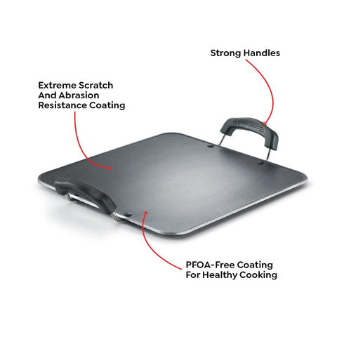 Prestige Aluminium Non-Stick Heavy Gauge Square Tawa