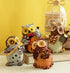 Owls Playing Musical Instruments Showpiece Figurines Garden Statues Decoration