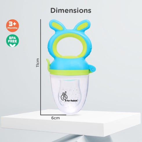 R For Rabbit First Feed Bunny Nibbler Soft Silicon Chewing Fruit Feeder For Babies