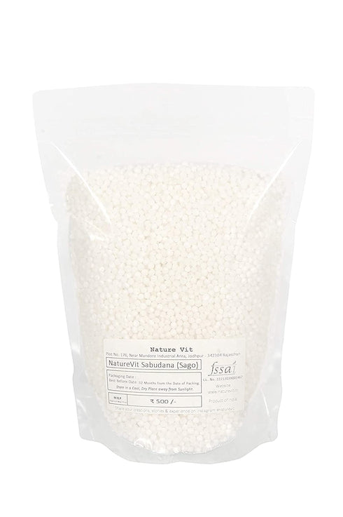 NatureVit Tapioca Pearls Sabudana for Indian Recipes