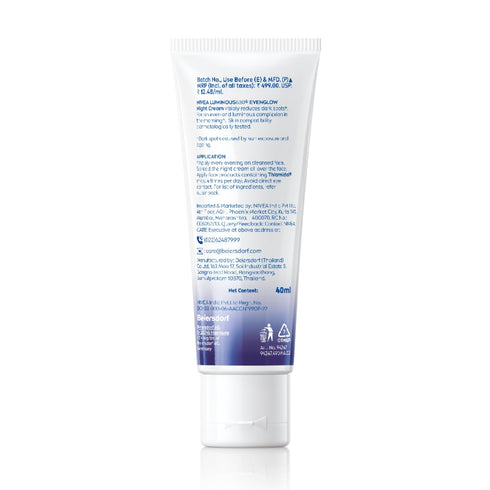 Nivea Luminous Even Glow Night Cream