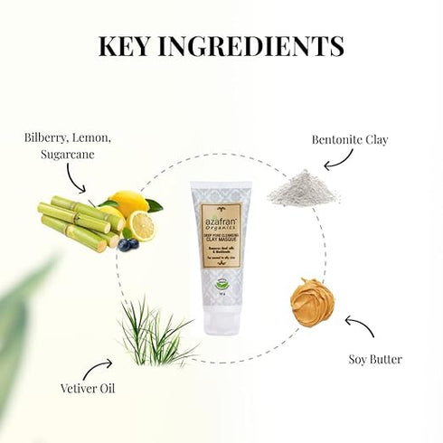 Azafran Organics Deep Pore Cleansing Clay Masque