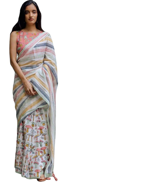 Vasthrlay Multicolour Mushroom Traditional Unstitched