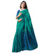 Vasthrlay Banarasi Jacquard Unstitched Teal Saree